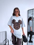 Krekls "LEOPARD MICKEY" - gaiši pelēks
